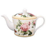 Redoute Rose & Butterfly Tea Fine China Bone Teapot Gift for Mum/ Lady