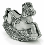 Rocking Horse Pewter Money Bank Money Box Baby Shower Newborn Christening Gift