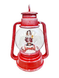 Christmas Lantern Light Up Musical Lantern LED Santa Claus Snow Swirling 23 CM