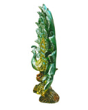 Peacock Statue Table Decor Glittering Resin Peacock Spreading Tail