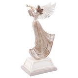 Christmas Holiday Champagne Resin Angel Tidings of Joy Angel Statue 28.5 cm