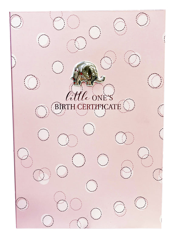 Baby Girl Birth Certificate Holder with Photo Insert Gift for Baby Shower
