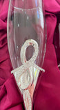 Whitehill Crystal Inifinity Wedding Champagne Flute Glass Set of 2
