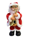 Christmas Xmas Musical Dancing Santa with Saxophone 30 cm - Dancer Prancer