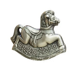 Rocking Horse Pewter Money Bank Money Box Baby Shower Newborn Christening Gift