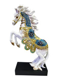 White Rearing Horse Statue Horse Sculpture Table Decor