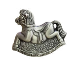 Rocking Horse Pewter Money Bank Money Box Baby Shower Newborn Christening Gift