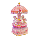 Rose Garden Pink Musical Carousel Rotate Music Box Gift for Newborn/ Baby Shower