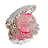 Seashell Metallic Colour Changing LED Night Light Table Lamp USB Charge Silver