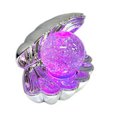 Seashell Metallic Colour Changing LED Night Light Table Lamp USB Charge Silver