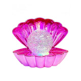 Seashell Metallic Colour Changing Glitter LED Night Light Table Lamp USB Charge - Pink