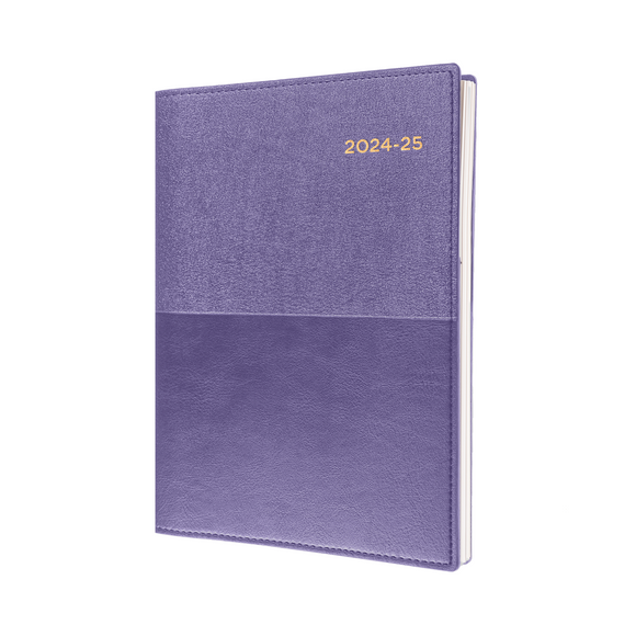 2024 2025 Financial Year Diary Collins Vanessa Week to View WTV A5 Purple