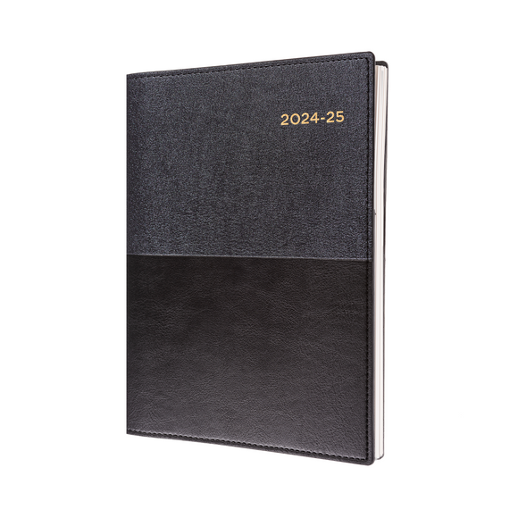 2024 2025 Financial Year Diary Collins Vanessa Week to View WTV A5 Black