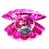 Seashell Metallic Colour Changing Glitter LED Night Light Table Lamp USB Charge - Pink