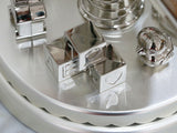 Silver Teddy Musical Carousel with Photo Frames