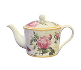 Redoute Rose & Butterfly Tea Fine China Bone Teapot Gift for Mum/ Lady
