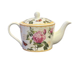Redoute Rose & Butterfly Tea Fine China Bone Teapot Gift for Mum/ Lady