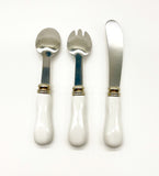 Elephant Baby Boy 3 Pieces Cutlery Set Knife Spoon Fork Gift for Newborn