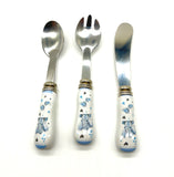 Elephant Baby Boy 3 Pieces Cutlery Set Knife Spoon Fork Gift for Newborn