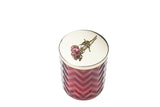 Cote Noire Herringbone Candle with Scarf - Rose Oud - Red Rose Lid