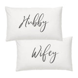 Splosh Hubby & Wifey Pillow Case Set Wedding /Wedding Anniversary Gift