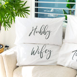 Splosh Hubby & Wifey Pillow Case Set Wedding /Wedding Anniversary Gift