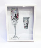 18th Birthday Champagne & Shot Glass Wine Flute Drinking Glass Gift Set