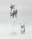 18th Birthday Champagne & Shot Glass Wine Flute Drinking Glass Gift Set