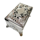 Whitehill Musical Silver Plated Crystal Hollowed Jewellery Box