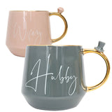 Splosh Wedding Wifey and Hubby Coffee Mug Set