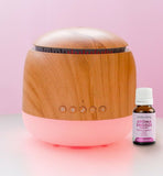 Lively Living Aroma Snooze Sleep Aid Diffuser + Bonus Oil -Wood Grain