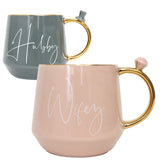 Splosh Wedding Wifey and Hubby Coffee Mug Set