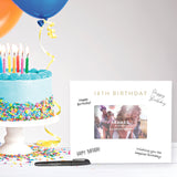 18th Birthday Sign Board Photo Frame with Marker
