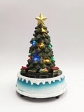 Musical LED Christmas Village Carolers Under Tree With Rotating Train
