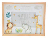 Little Moments Baby Photo Frame Wood Frame Animals Picture Frame for Newborn