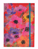 Writing Notebook Anemones Floral Blossom Colour Edge Ruled Notebook A5