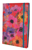 Writing Notebook Anemones Floral Blossom Colour Edge Ruled Notebook A5