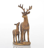 Bronze Deer & Fawn Statue Deer  Sculpture Home / Table Decor