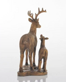 Bronze Deer & Fawn Statue Deer  Sculpture Home / Table Decor