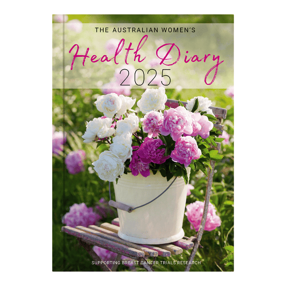 2025 The Australian Women's Health Diary A5 WTV Week To View Hard Cover