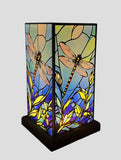 Dragonfly Stained Painted Table Lamp LED Night Light USB Charge