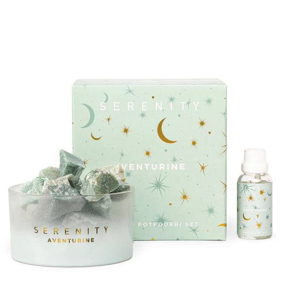 Serenity Crystal Potpourri & Oil Home Fragrance Diffuser - Aventurine