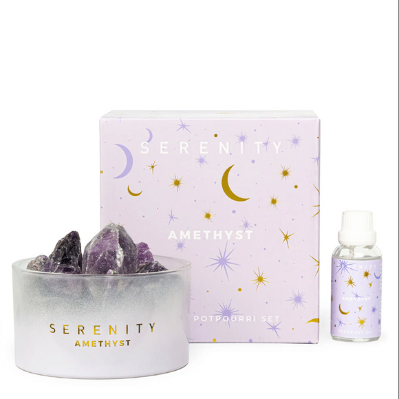 Serenity Crystal Potpourri & Oil Home Fragrance Diffuser - Amethyst