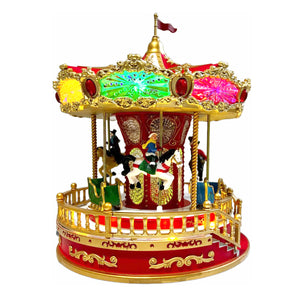 Christmas Carousel Large Musical Led Light up Xmas Merry Go Around Ornament