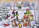 Christmas Holiday Deluxe Boxed Cards - Christmas Dogs Cards - Box of 20 Cards