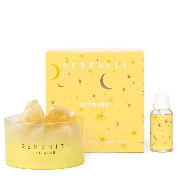 Serenity Crystal Potpourri & Oil Home Fragrance Diffuser - Citrine