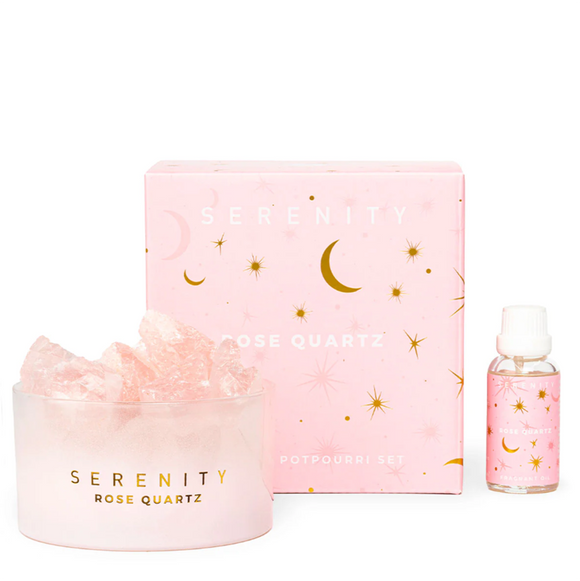 Serenity Crystal Potpourri & Oil Home Fragrance Diffuser - Rose Quartz