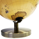 Antique World Globe Stainless Steal Rotating Globe Geography Education & Table Decor