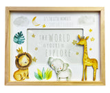 Little Moments Baby Photo Frame Wood Frame Animals Picture Frame for Newborn