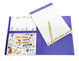 Love Music Notebook & Pen Stationary Gift Set Notebook for Musician/ Songwriter/ Music lover